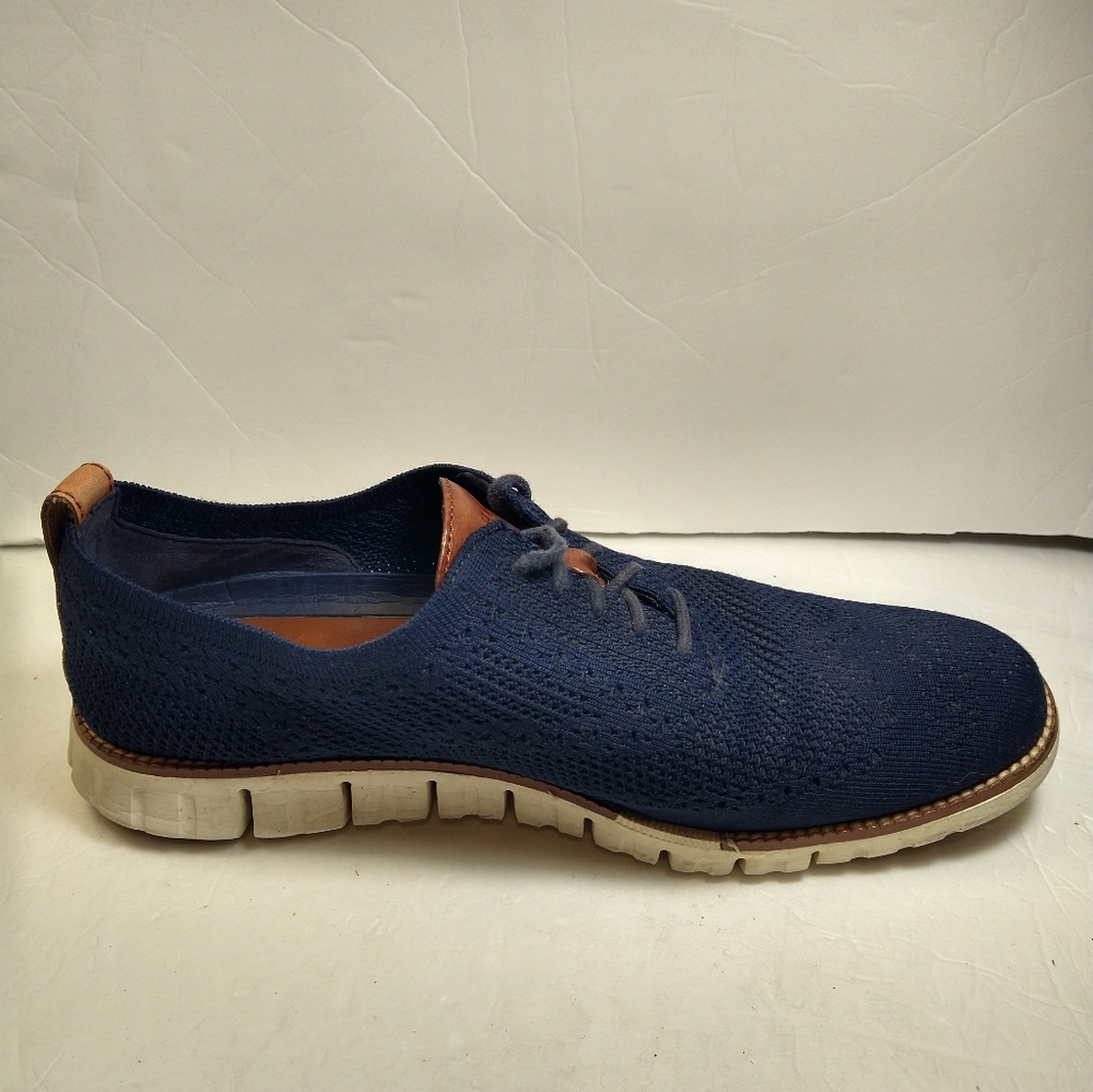 Cole Haan Zero Grand StitchLite Blue Wingtip Oxford Shoes Men’s sz 9.5M (C24947) - Picture 6 of 10